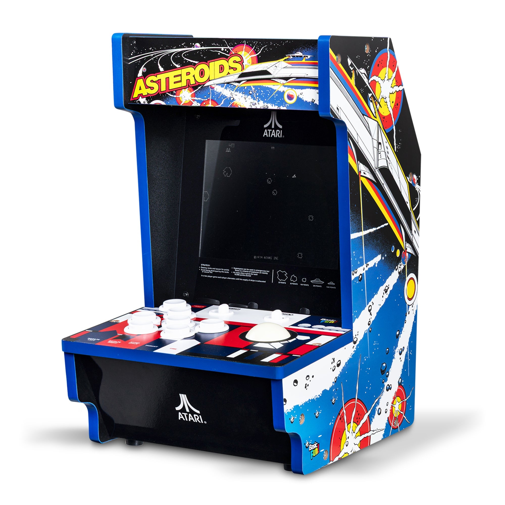 Arcade1Up アタリ アステロイド ATARI ASTEROIDS Atari Asteroids Counter Series Arcade Game with 8 Inch Screen