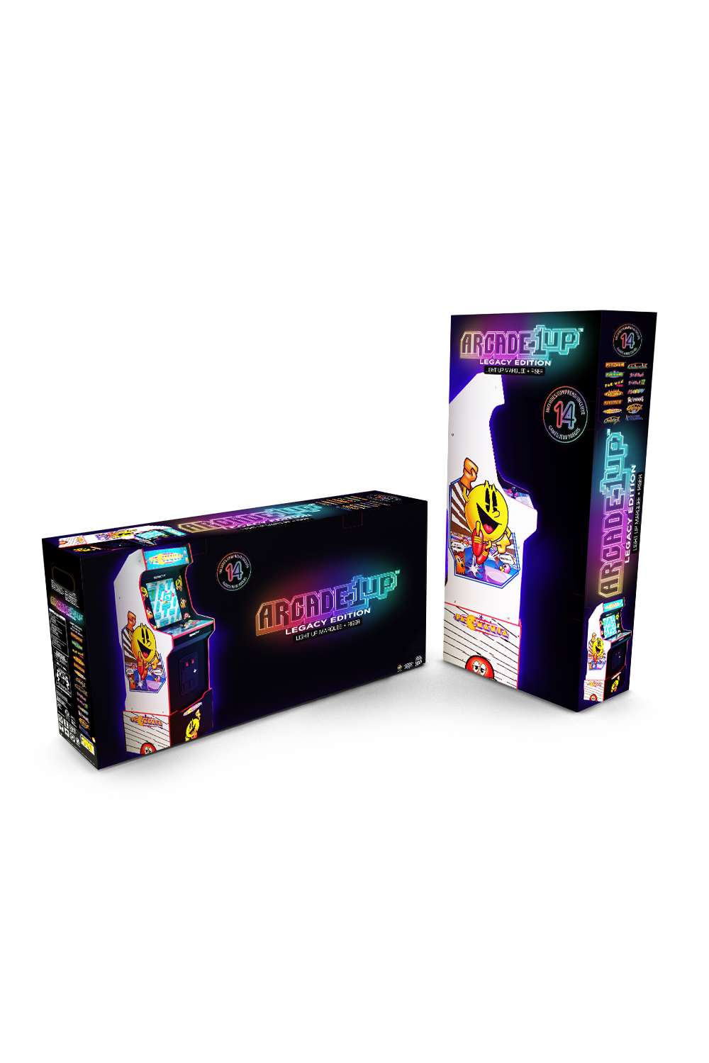 PAC-MAN Customizable Arcade Game Featuring PAC-MANIA 14-in-1 Games & 100 Bonus Stickers