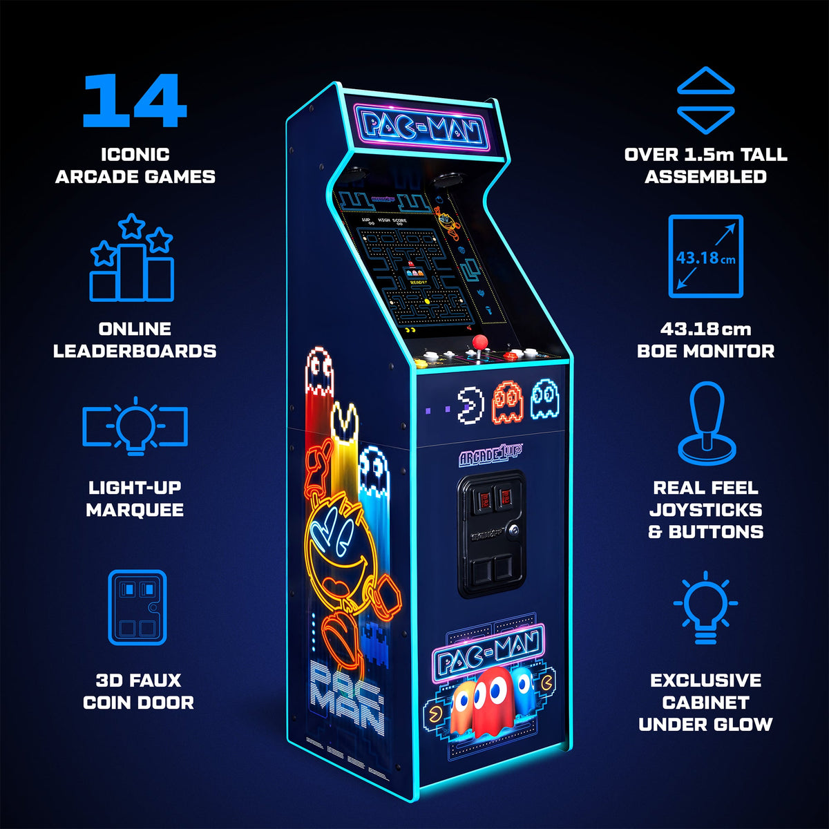 Pac-Man™ Neon Edition Deluxe Arcade