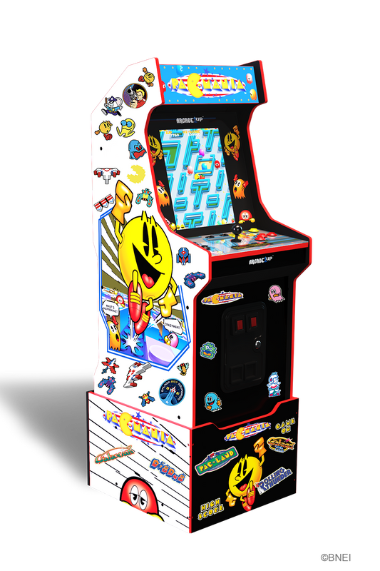 PAC-MAN Customizable Arcade Game Featuring PAC-MANIA 14-in-1 Games & 100 Bonus Stickers