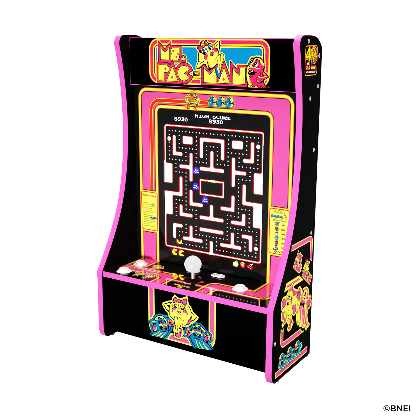 Ms. PAC-MAN™ Partycade™ - 40th Anniversary Black Edition - 10 Games